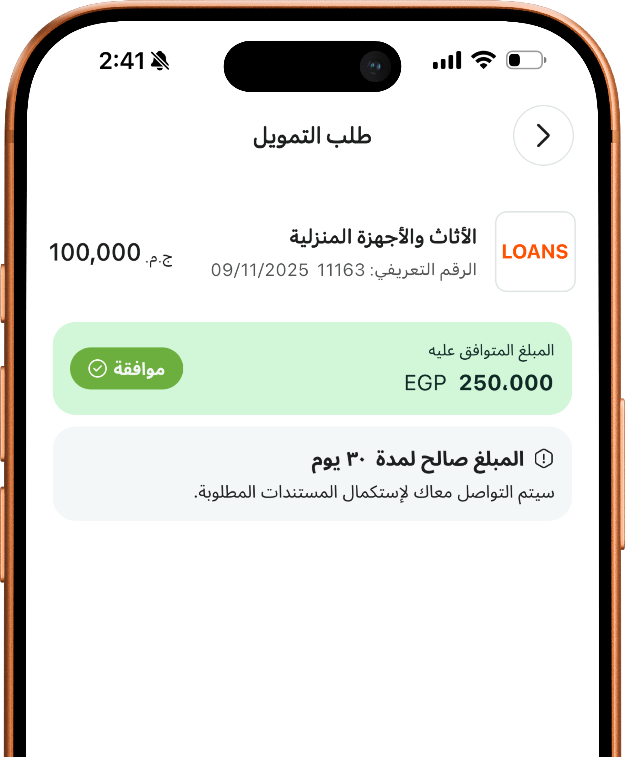 Loans App Screen